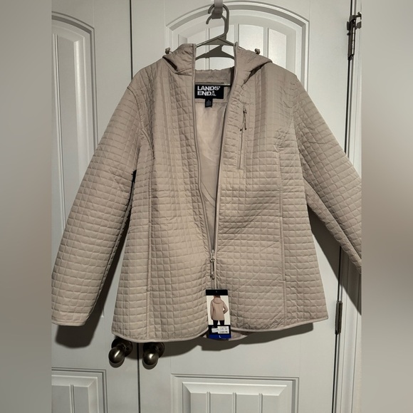Lands’ End Women’s Quilted Jacket – Tan – Size Large – Brand New with Tags - Picture 9 of 10